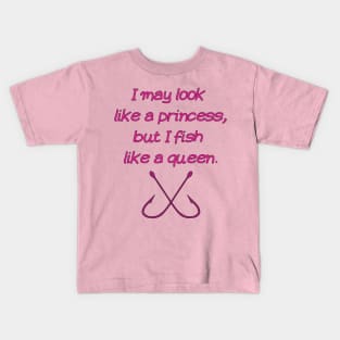 The queen of fishing Kids T-Shirt